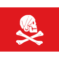 Пиратский флаг  "Henry Avery" красный